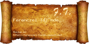 Ferenczei Tünde névjegykártya