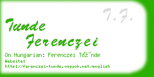 tunde ferenczei business card